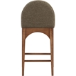 Pemberly Row Boucle Fabric Olive Green Stool Rectangular Counter Height 18