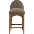 Pemberly Row Boucle Fabric Olive Green Stool Rectangular Counter Height 18