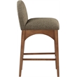 Pemberly Row Boucle Fabric Olive Green Stool Rectangular Counter Height 18