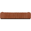 Pemberly Row 4-Piece Contemporary Fabric Modular Sofa in Cognac Orange