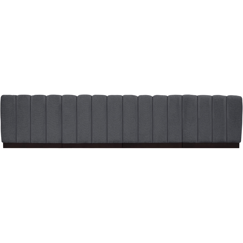 Pemberly Row Modern / Contemporary Grey Fabric 4pc. Modular Sofa