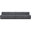 Pemberly Row Modern / Contemporary Grey Fabric 4pc. Modular Sofa