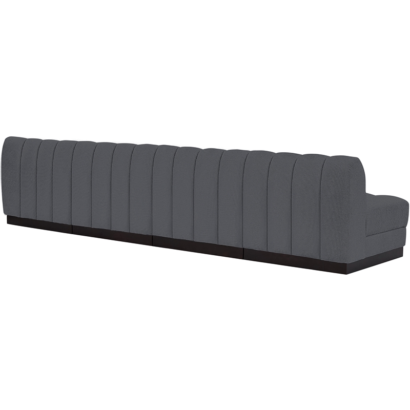 Pemberly Row Modern / Contemporary Grey Fabric 4pc. Modular Sofa