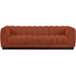 Pemberly Row 3-Piece Contemporary Fabric Modular Sofa in Cognac Orange