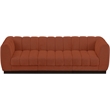 Pemberly Row 3-Piece Contemporary Fabric Modular Sofa in Cognac Orange
