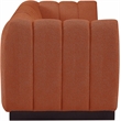 Pemberly Row 3-Piece Contemporary Fabric Modular Sofa in Cognac Orange