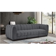 Pemberly Row 3-Piece Contemporary Fabric Modular Sofa in Dark Gray