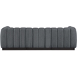 Pemberly Row 3-Piece Contemporary Fabric Modular Sofa in Dark Gray