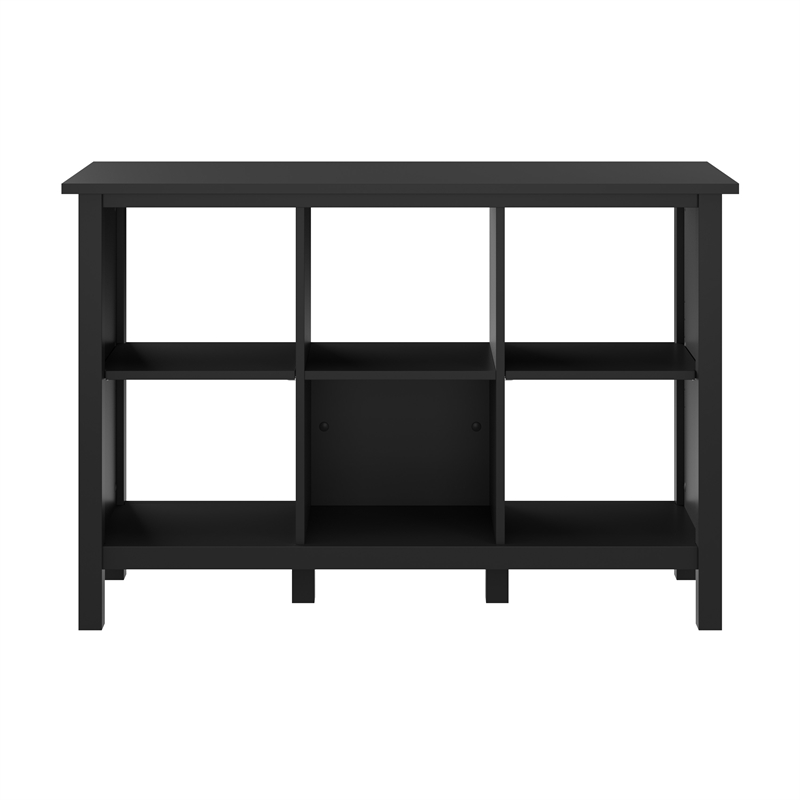 Pemberly Row 6 Cube Organizer in Classic Black - Engineered Wood