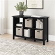 Pemberly Row 6 Cube Organizer in Classic Black - Engineered Wood