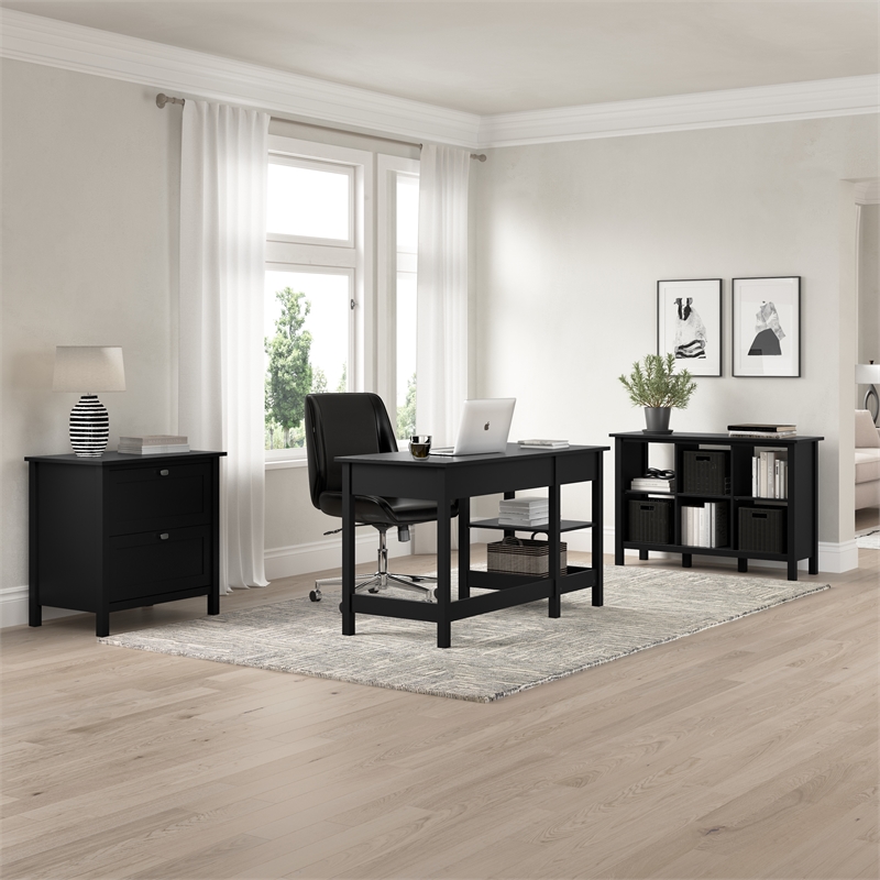 Pemberly Row 6 Cube Organizer in Classic Black - Engineered Wood