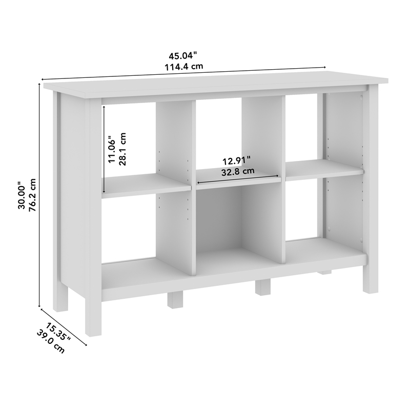 Pemberly Row 6 Cube Organizer in Classic Black - Engineered Wood