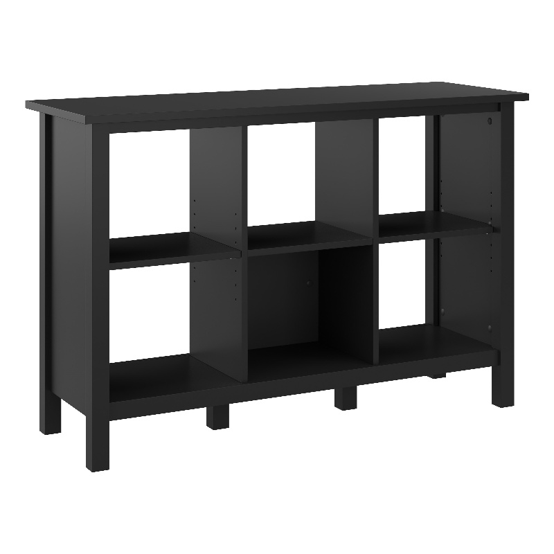 Pemberly Row 6 Cube Organizer in Classic Black - Engineered Wood