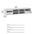 Pemberly Row Desktop Organizer in Classic Black - Engineered Wood