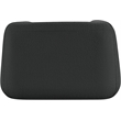 Pemberly Row Contemporary Boucle Fabric Chair with Ball Pillows in Rich Black