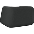 Pemberly Row Contemporary Boucle Fabric Chair with Ball Pillows in Rich Black
