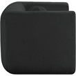 Pemberly Row Contemporary Boucle Fabric Chair with Ball Pillows in Rich Black