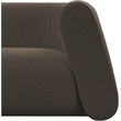 Pemberly Row Contemporary Boucle Fabric Chair with Ball Pillows in Rich Brown