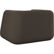 Pemberly Row Contemporary Boucle Fabric Chair with Ball Pillows in Rich Brown