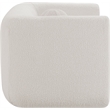 Pemberly Row Contemporary Boucle Fabric Chair with Ball Pillows in Rich Cream