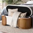 Pemberley Row Boucle Cream Storage Bench Oval Lift-Top 48