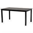 Pemberly Row Dark Brown Finished Wood and Rattan 7-Piece Dining Set