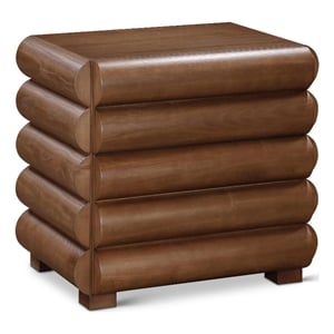 Pemberly Row Modern / Contemporary Walnut Night Stand / Side Table