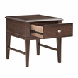 Pemberly Row Modern / Contemporary Wood End Table in Brown Finish