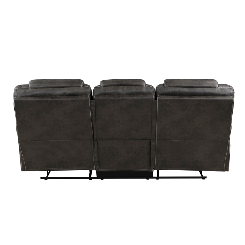 Pemberly Row 2-Piece Microfiber Manual Reclining Sofa Set in Chocolate