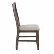 Pemberly Row Rustic Wood 6 Pcs Upholstered Dining Set 4 Chairs & Bench in Brown