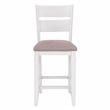 Pemberly Row 6-Piece Farmhouse Wood Counter Dining Set in Antique White/Brown