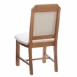 Pemberly Row Solid Beechwood Set of 2 Padded Back and Seat Side Chairs in Brown