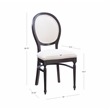 Pemberly Row Beechwood Set of 2 Padded Back and Seat Side Chairs in Dark Brown