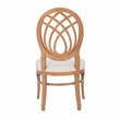 Pemberly Row Beechwood Ornamental Backrest Set of 2 Dining Chairs in Light Brown