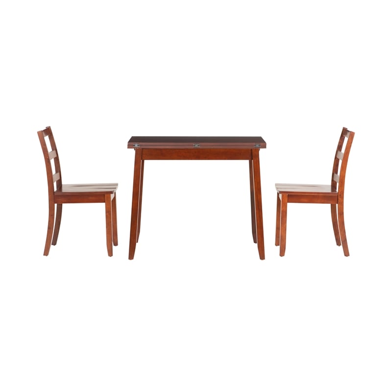 Pemberly Row 3-Piece Modern Wood Dining Set with Storage in Brown Espresso