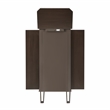 Pemberly Row 6-Drawer Wood Jewelry Armoire with Flip Top in Walnut Brown/Cream