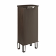 Pemberly Row 6-Drawer Wood Jewelry Armoire with Flip Top in Walnut Brown/Cream