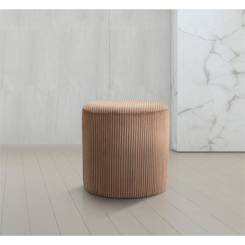 Pemberley Row Microsuede Brown Ottoman Square Contemporary Design 16.5