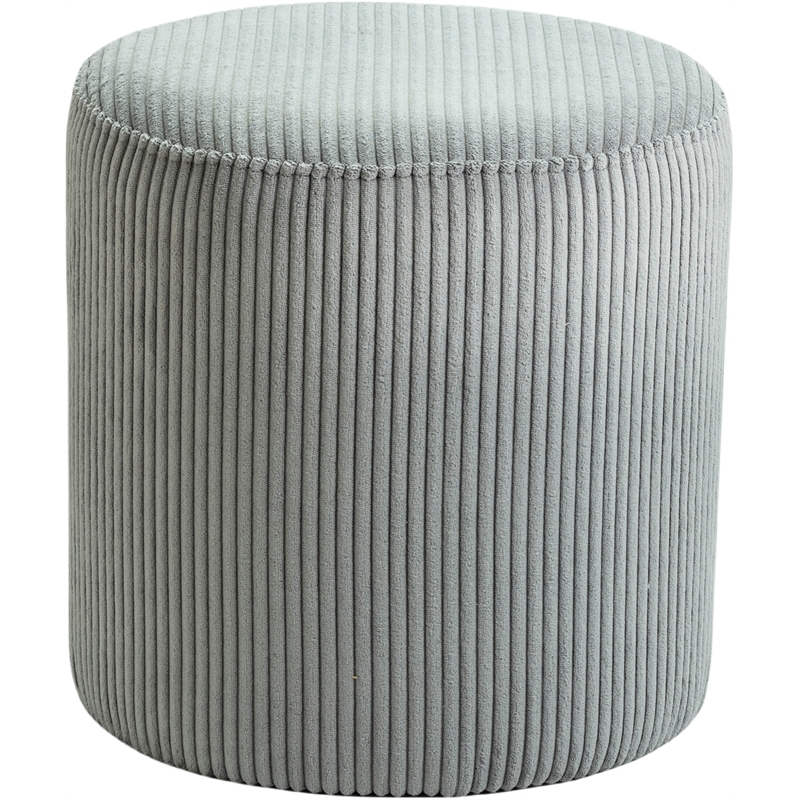 Pemberly Row Modern / Contemporary Soft Microsuede Fabric Grey Ottoman / Stool