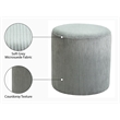 Pemberly Row Modern / Contemporary Soft Microsuede Fabric Grey Ottoman / Stool