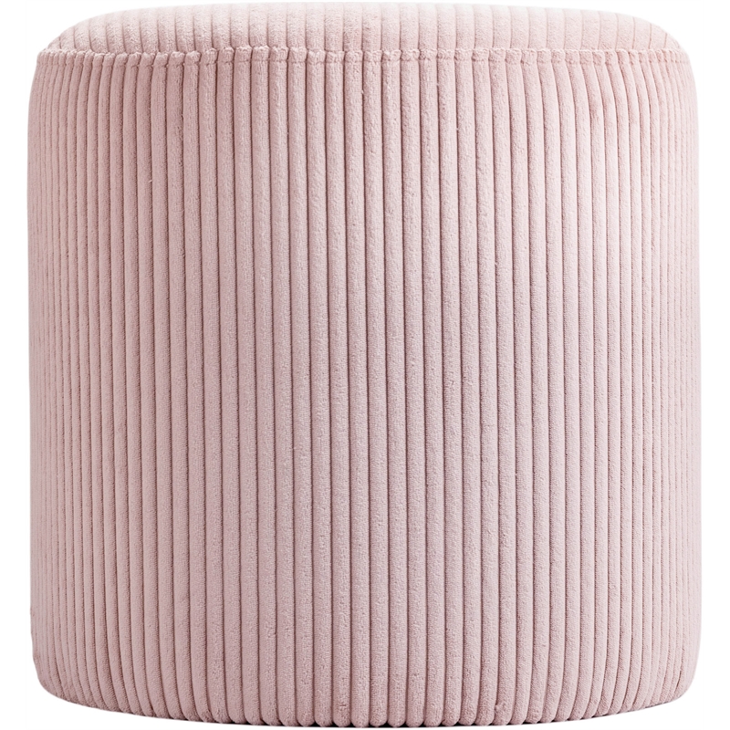 Pemberly Row Modern / Contemporary Soft Microsuede Fabric Pink Ottoman / Stool