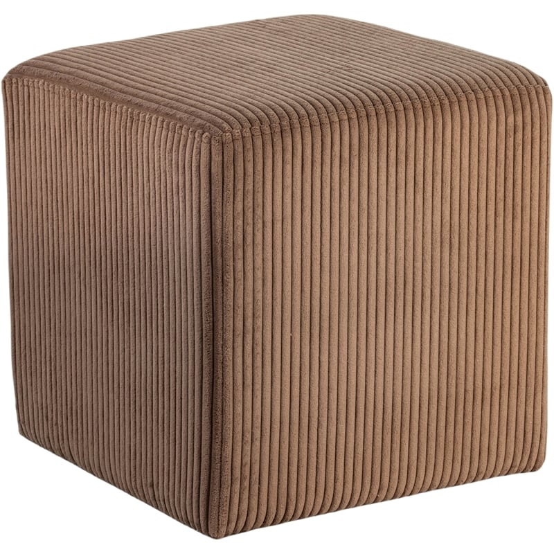 Pemberley Row Microsuede Brown Ottoman Square Soft 16.5