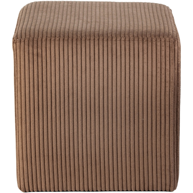 Pemberley Row Microsuede Brown Ottoman Square Soft 16.5