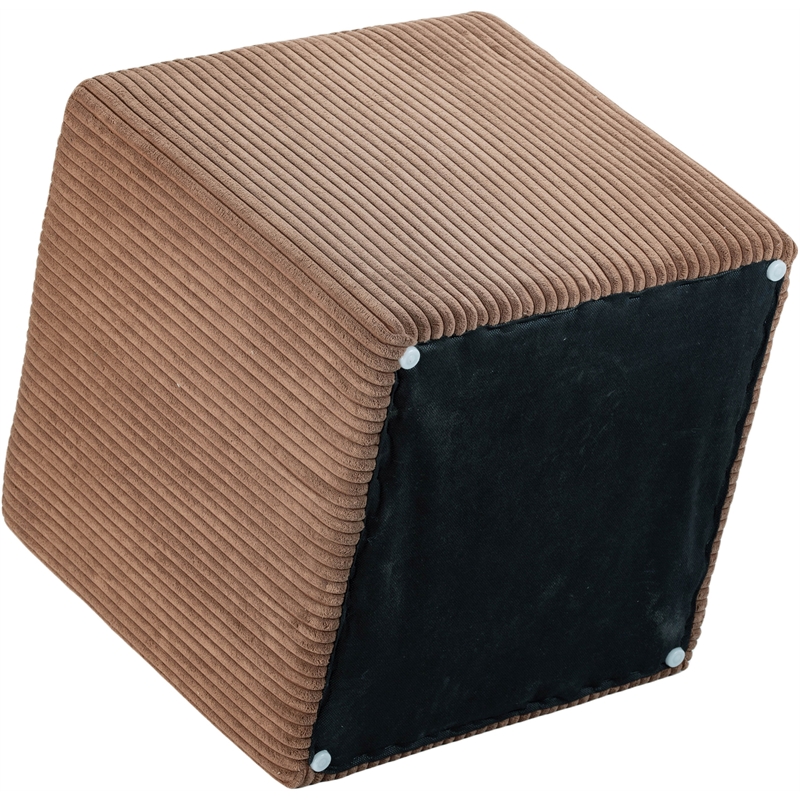 Pemberley Row Microsuede Brown Ottoman Square Soft 16.5