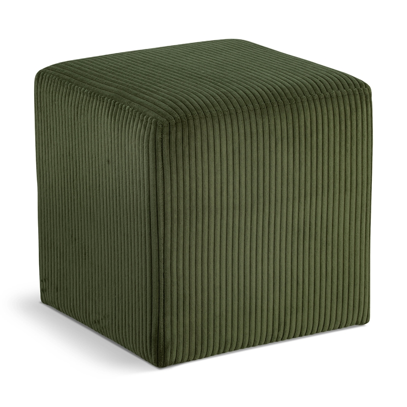 Pemberly Row Modern / Contemporary Soft Microsuede Fabric Green Ottoman / Stool