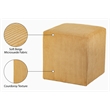Pemberly Row Modern / Contemporary Soft Microsuede Fabric Yellow Ottoman / Stool