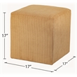 Pemberly Row Modern / Contemporary Soft Microsuede Fabric Yellow Ottoman / Stool