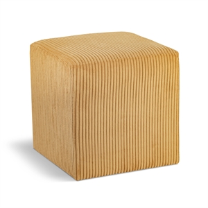 Pemberly Row Modern / Contemporary Soft Microsuede Fabric Yellow Ottoman / Stool