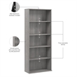 Pemberly Row Tall 5 Shelf Bookcase in Platinum Gray - Engineered Wood