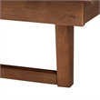 Pemberly Row Contemporary Wood Queen Size Platform Bed in Walnut Brown
